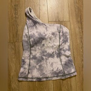 Lululemon one shoulder asymmetrical workout top with built in bra